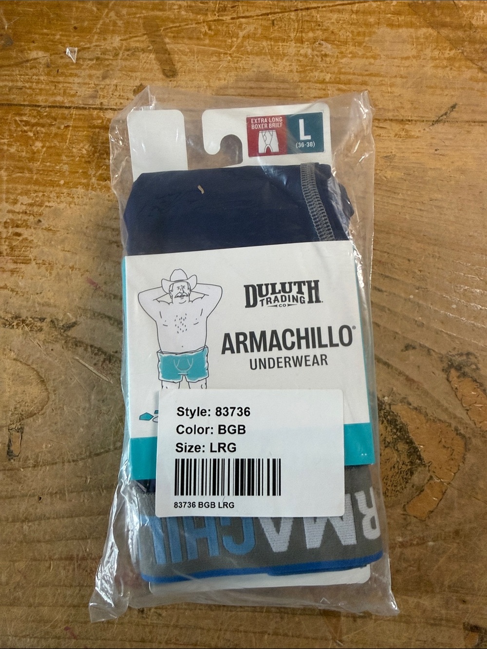 Men’s to loose ARMACHILLO underwear brief large, extra large black